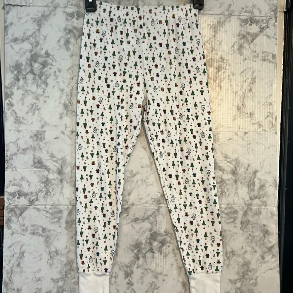 Kids Lands’ End Christmas Pajamaa Bottoms Size 10 Multicolor 100% Cotton
